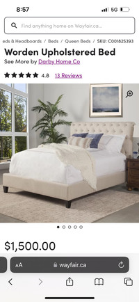 Apolstered Tuffeted Bed - King Size 