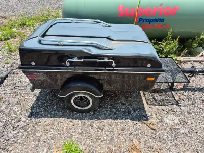 Tow Behind Motor Cycle Trailer. Includes regular Hitch attachment AND Honda GoldWing adapter Hitch....