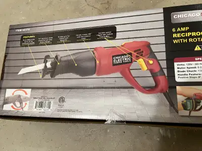 Chicago reciprocating saw, new in box, View more