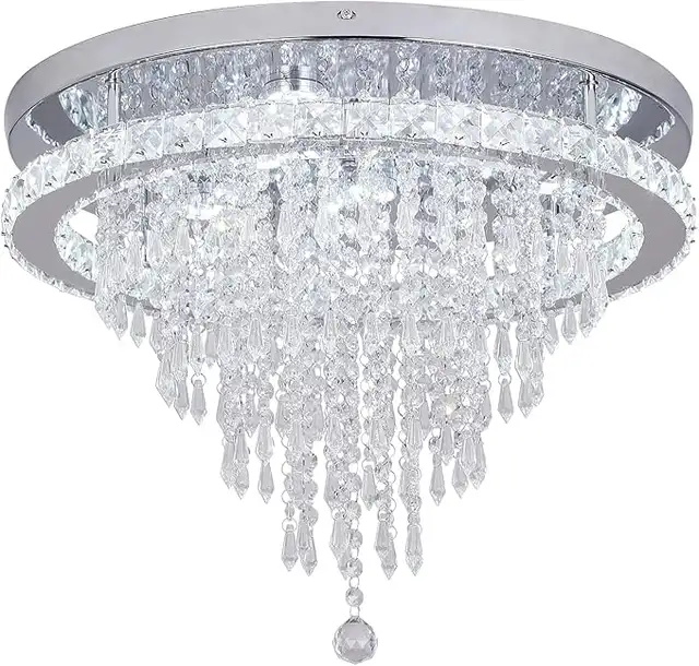 Modern LED Flush Mount Chandelier - Cool White | New in Indoor Lighting & Fans in Mississauga / Peel Region - Image 6