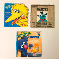 Vintage Lot of 3 Sesame Street Books Great Cookie Thief Big Bird