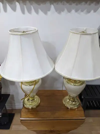 Two Exqusite End Table Lamps, View more
