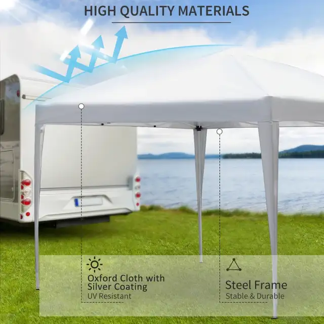 10 x 10ft Folding Pop Up Tent Outdoor Gazebo Canopy in Patio & Garden Furniture in Markham / York Region - Image 8