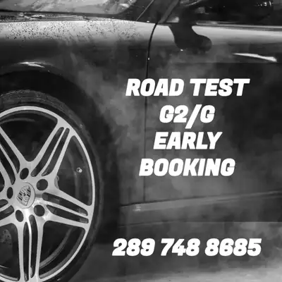 ROAD TEST EMERGENCY G,G2 EARLY BOOKING, DRIVING LESSONS, View more