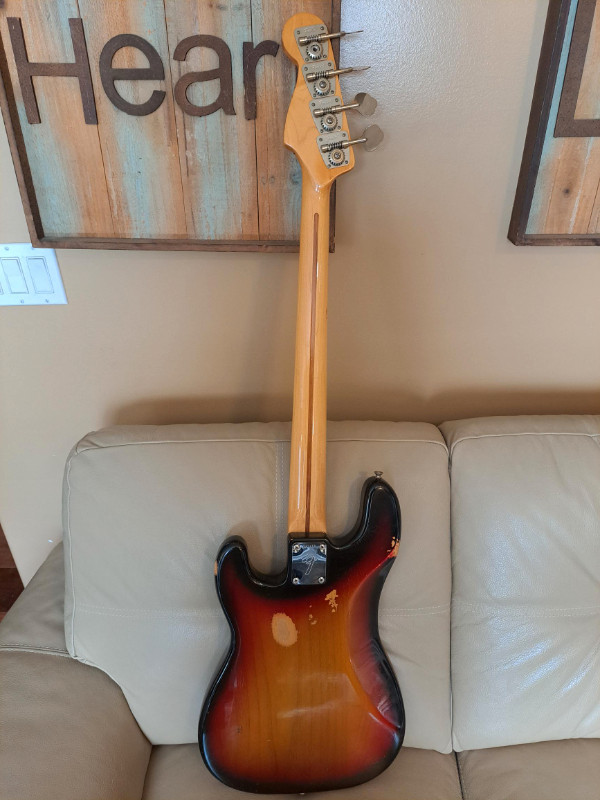 Fender 1973 Percision Bass Guitar c/w original Hardcase in Guitars in Edmonton - Image 3