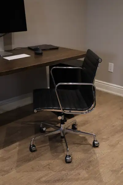 HermanMiller Replica Eames Office Chair, Black & Chrome, View more