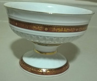 T. Limoges Juno Casa Elite Bacchus Pedestal Bowl Fine Porcelain
