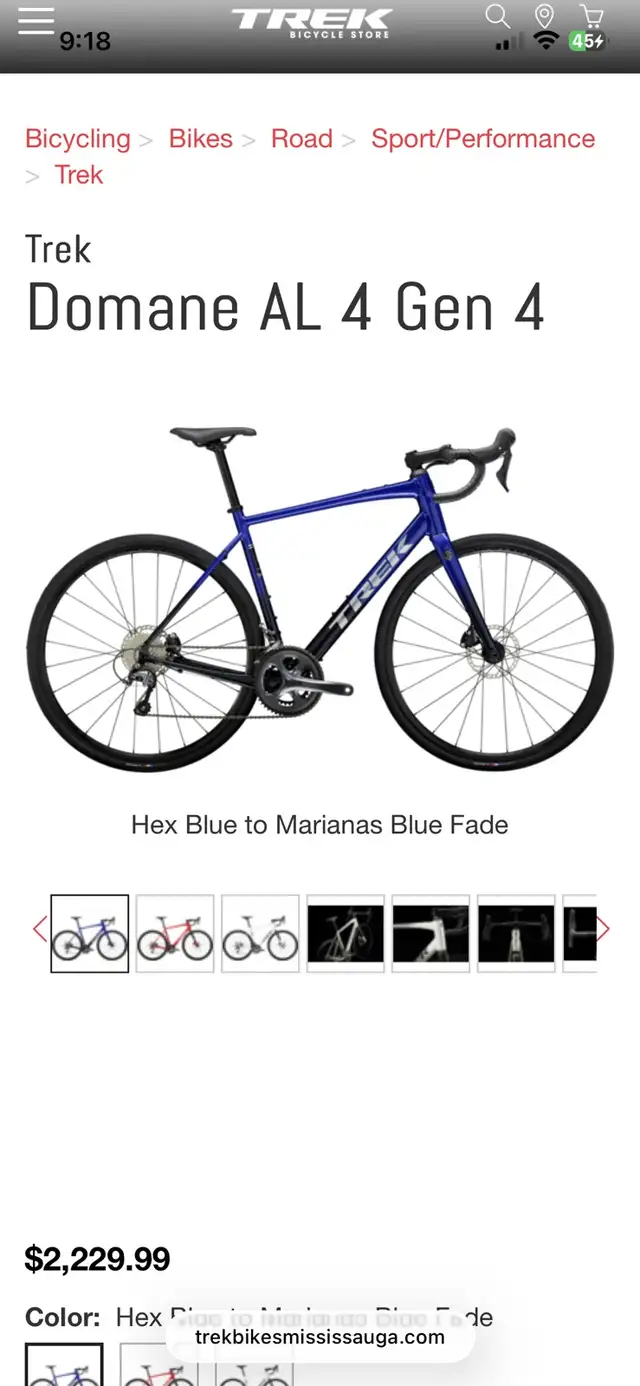 Trek Domane AL 4 Gen 4 size 56cm in Road in Mississauga / Peel Region - Image 2