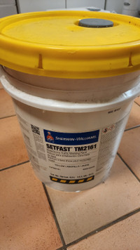 5 Gallon Pail of Yellow Setfast Traffic Paint (Water Based)
