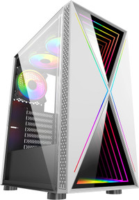 White Gaming PC Case ATX  b-Black Widow-RGB