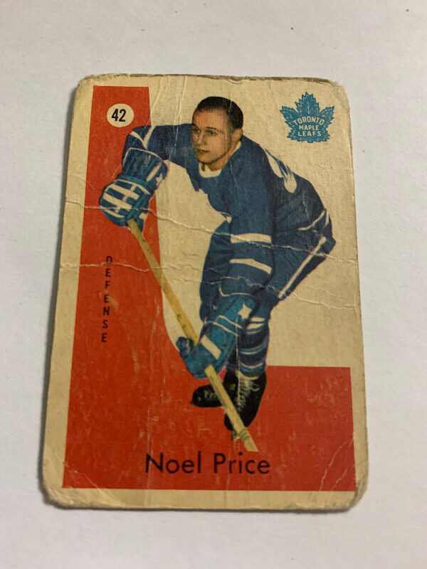 1959-60 Parkhurst Hockey Card NOEL PRICE #42 Toronto MAPLE LEAFS dans Art et objets de collection  à Longueuil/Rive Sud