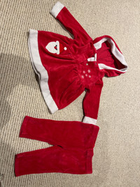 Baby christmas Santa outfit size 6-9 months
