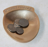 Vintage Brass Pocket Change Coin Money Dish