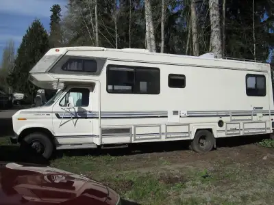 Ready for the road... 29' Ford Conquest motor home. Lots of room for storage both inside and underne...