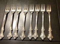 Rogers Silverplated Orleans Pattern Cocktail Forks (8)