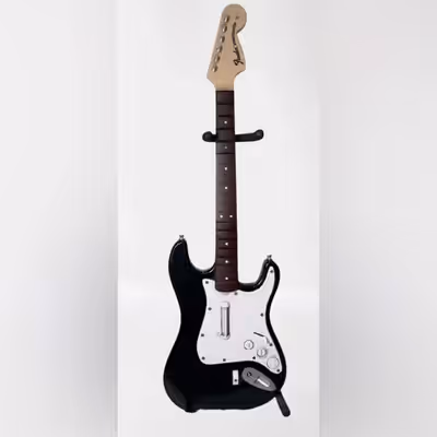 Xbox 360 Rock Band Fender Stratocaster Wired Guitar Control Harmonix 822152 Black Pastic Guitar Cont...