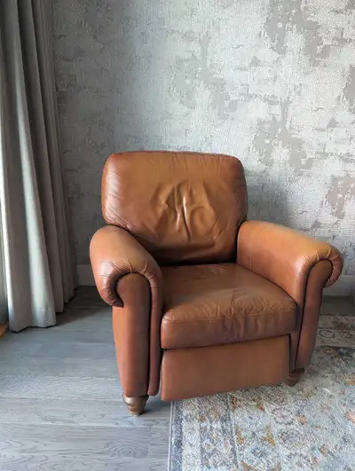 Natuzzi Leather recliner, View more