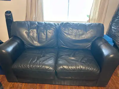 Custom-made Nespresso Leather Couches Love seat and 3 seater set