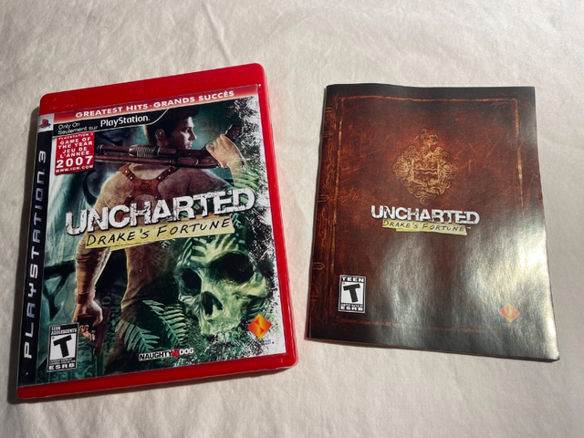 Uncharted: Drake's Fortune (PlayStation 3, PS3, with manual) TBE