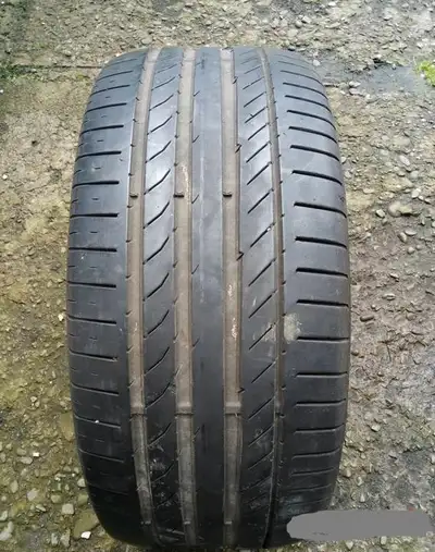 1 x 245/45/19 CONTINENTAL contisport tire % 80 tread left good condition for bmw x3 x4 bmw 7 series...