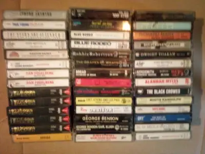 Cassettes- A variety of music from rock, jazz, country, 50s, 60s.. All 40 tapes for $60. obo. Tariff...