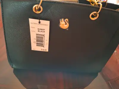 Brand New With Tags Black Gloria Vanderbilt Purse, View more