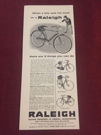 1955 Raleigh Bicycles Original Ad