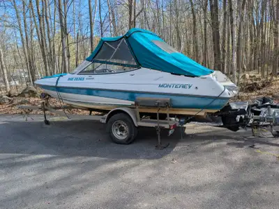 The boat has a full top, 4.3 L engine with a recently rebuilt 4.3 engine with around 100 hours on it...