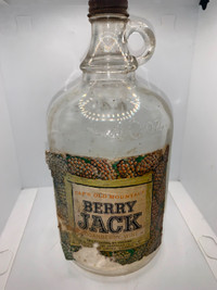 Vintage Wine Bottle - Cap's Old Mountain Berry Jack Wine - 40oz