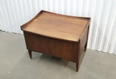 Walnut mcm low cabinet side bar table 2 door Deilcraft Cdn 1960s, View more