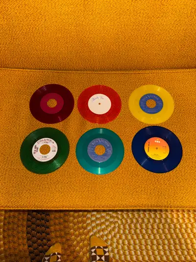 Colored vinyl record wall decor, View more