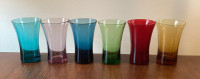 6 Coloured Liqueur Shot Glasses - MINT Condition