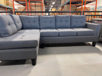 New fabric studded sectional on sale $999 free shipping 
