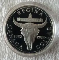 Pièce de monnaie 1982 Canada Silver Dollar Uncirculated W Case
