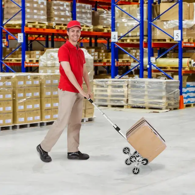 6-Wheels Stair Climber Hand Truck, Dolly Heavy Duty Folding Stee in Hand Tools in Markham / York Region - Image 9