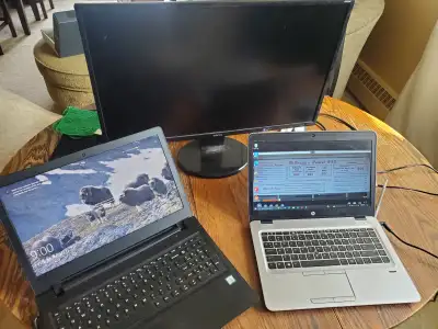 Selling a complete laptop + monitor setup. Everything is working, View more