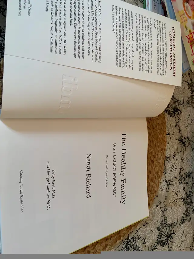 ‘THE HEALTHY FAMILY ‘ COOK BOOK ! SANDI RICHARD ! BRAMPTON !  in Non-fiction in Mississauga / Peel Region - Image 5