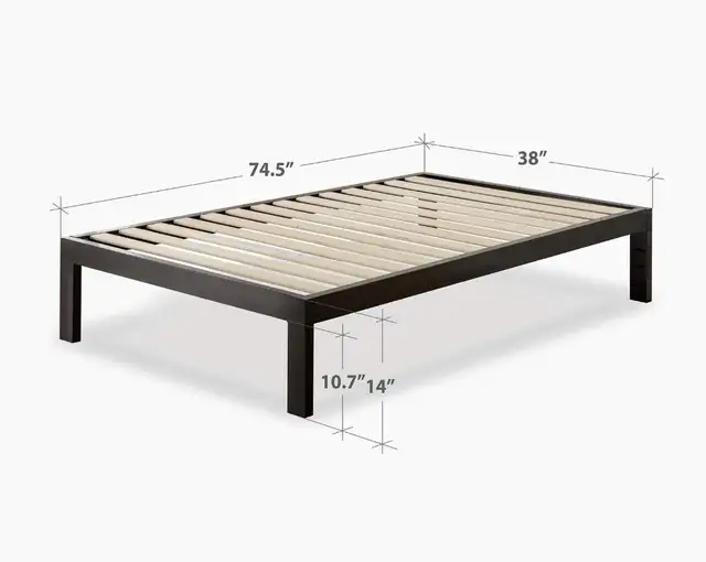 Zinus  14" Quick Snap Metal Platform Bed ( TWIN) in Beds & Mattresses in Mississauga / Peel Region - Image 2