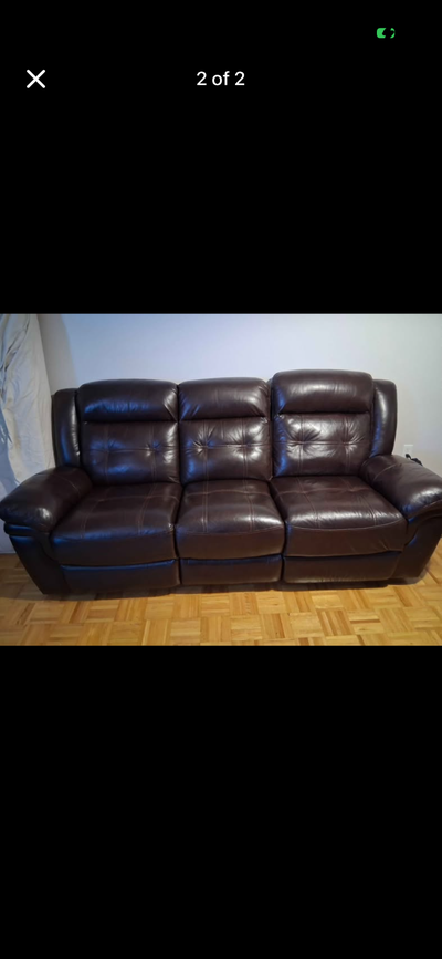 Inclining leathers Sofa and loveseat, View more