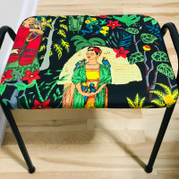 Frida Kahlo banc vintage stool 