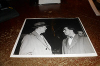 Toe Blake & elmer Lach black & white  photo vintage montreal can