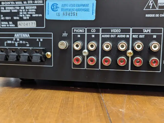 Amplifier / Receiver Sony STR-AV200 Audio / Video Control Center in Stereo Systems & Home Theatre in Red Deer - Image 10
