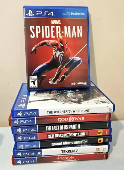 PS4 Games (Red Dead, God of War, GTA V, Last of us 2, Witcher!), View more