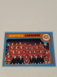 Vintage Hockey Card Montreal Canadiens OPC 1979 Team Card VG