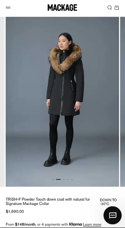 Mackage Trish-F Down Coat, Black (longline) (XS) ☃️❄️, View more