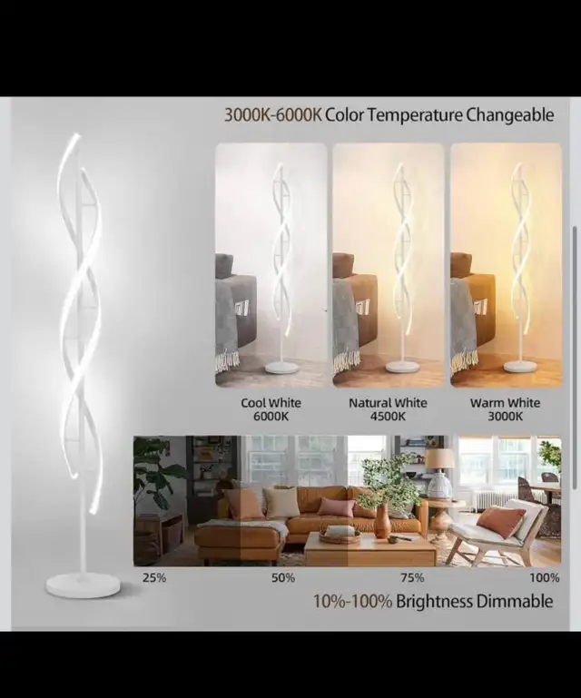 40W Modern FloorLamp with Remote 60 inch Dimmable Floor Lamp for in Indoor Lighting & Fans in Hamilton - Image 4