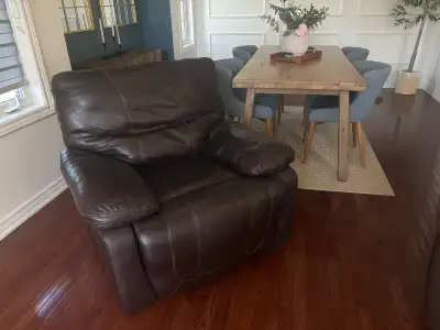 Genuine leather recliner rocking chair , View more