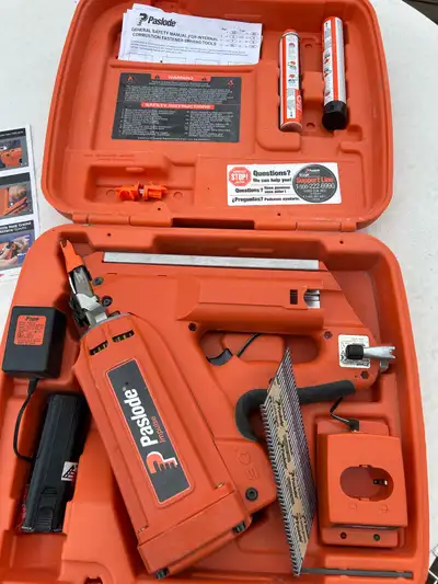 Paslode framing nailer excellent condition with half box nails
