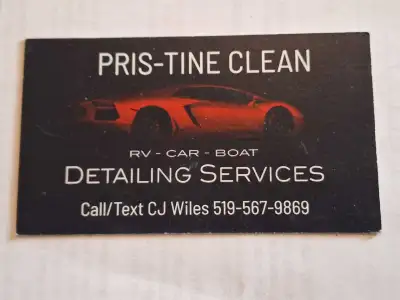 The boating season is just around the corner, why not make your boat PRISTINE CLEAN Call or text CJ...