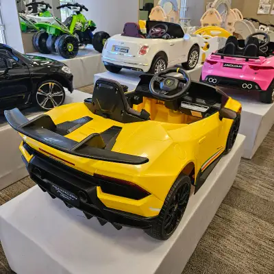 Kids Ride-On Cars with Rubber Wheels & Leather Seats!, View more